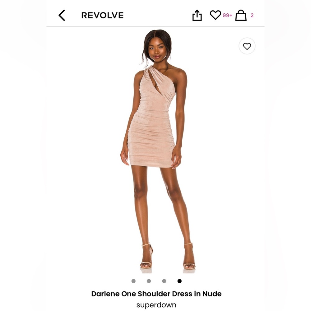 Superdown Darlene one shoulder mini dress nude  size Medium NWT